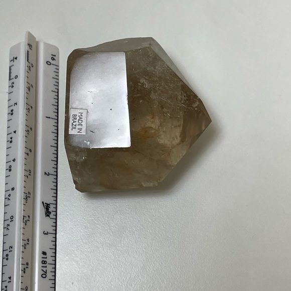 Rare Brazilian Citrine with Golden Rutile partially polished Tower - Picture 6 of 17